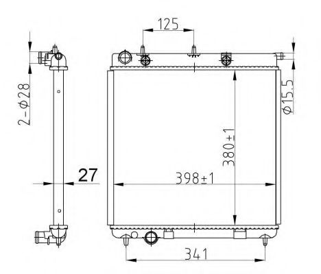 Radiator, racire motor PEUGEOT 207 (WA, WC) (2006 - 2016) NRF 50429 piesa NOUA