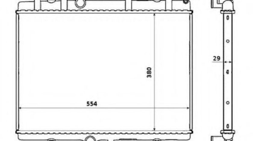 Radiator, racire motor PEUGEOT 208 (2012 - 2016) NRF 50437 piesa NOUA