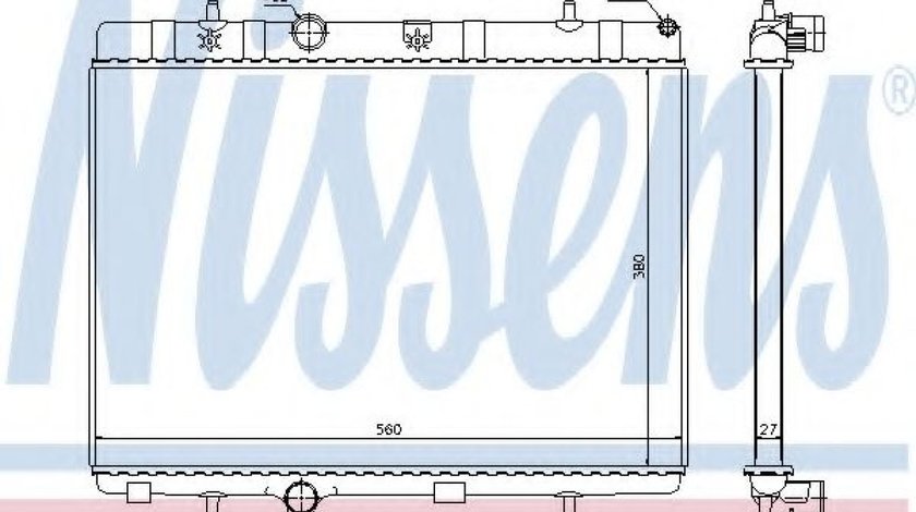 Radiator, racire motor PEUGEOT 208 (2012 - 2016) NISSENS 636007 piesa NOUA
