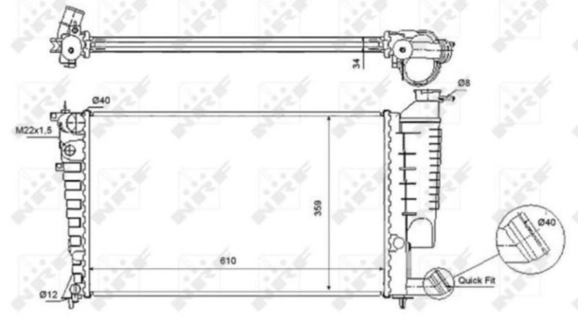 Radiator, racire motor Peugeot 306 Cabriolet (7D, N3, N5) 1994-2002 #3 01033047