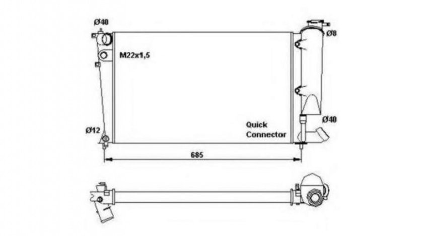 Radiator, racire motor Peugeot 306 hatchback (7A, 7C, N3, N5) 1993-2003 #2 01033020