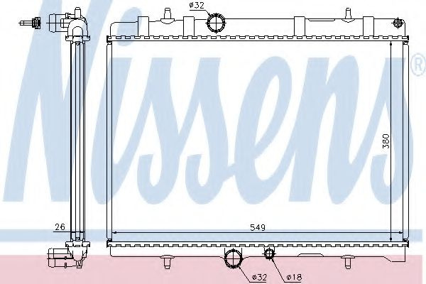 Radiator, racire motor PEUGEOT 307 (3A/C) (2000 - 2016) NISSENS 63689A piesa NOUA