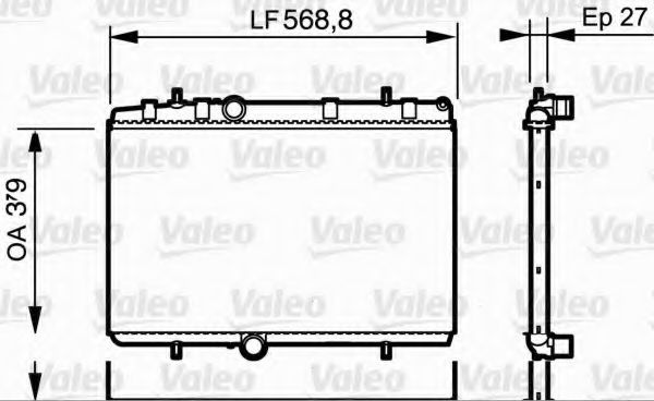Radiator, racire motor PEUGEOT 307 CC (3B) (2003 - 2016) VALEO 734338 piesa NOUA