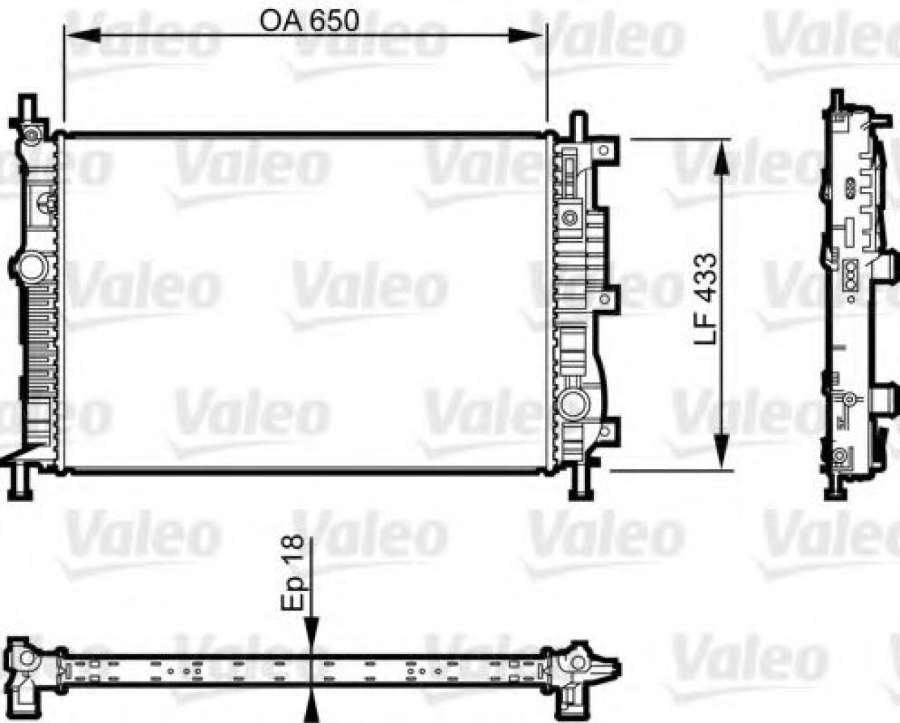 Radiator, racire motor PEUGEOT 308 II (2013 - 2016) VALEO 735555 piesa NOUA