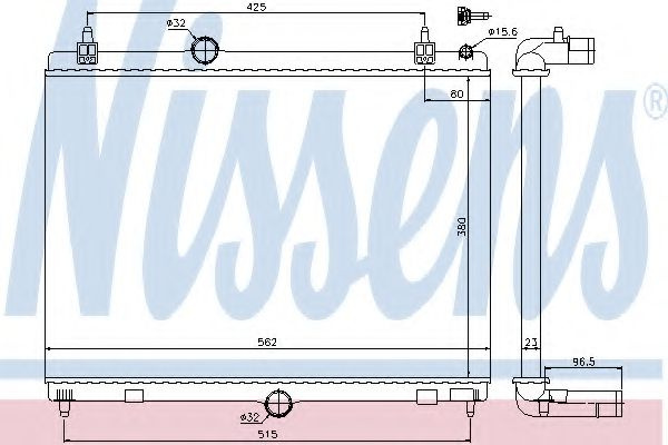 Radiator, racire motor PEUGEOT 508 SW (2010 - 2016) NISSENS 636009 piesa NOUA
