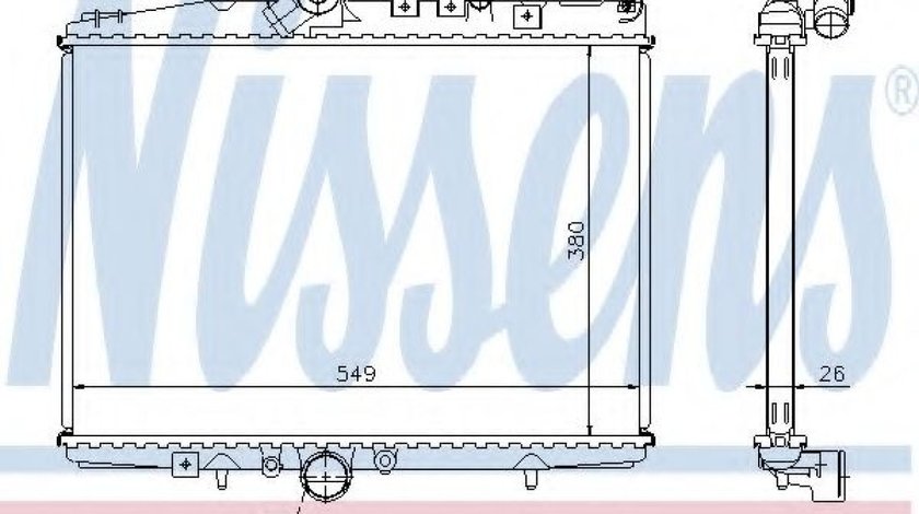 Radiator, racire motor PEUGEOT 607 (9D, 9U) (2000 - 2016) NISSENS 61294A piesa NOUA