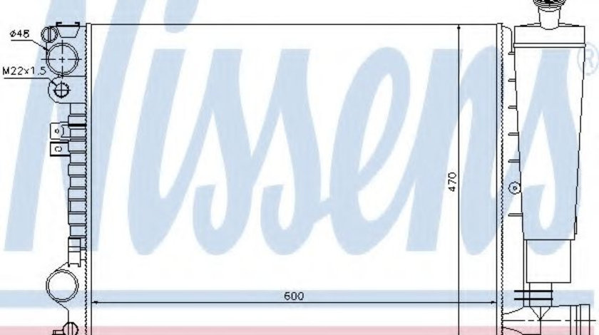 Radiator, racire motor PEUGEOT 806 (221) (1994 - 2002) NISSENS 61396 piesa NOUA