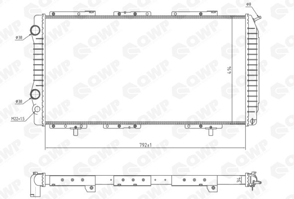 Radiator, racire motor PEUGEOT BOXER caroserie (244) (2001 - 2016) QWP WRA110 piesa NOUA