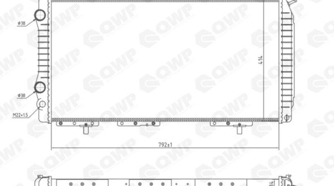 Radiator, racire motor PEUGEOT BOXER platou / sasiu (244) (2001 - 2016) QWP WRA110 piesa NOUA