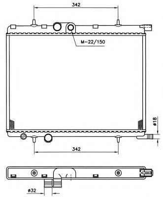 Radiator, racire motor PEUGEOT PARTNER combispace (5F) (1996 - 2012) NRF 519524 piesa NOUA