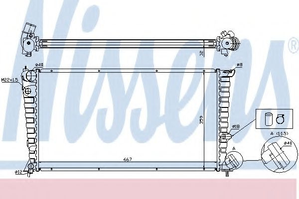 Radiator, racire motor PEUGEOT PARTNER combispace (5F) (1996 - 2012) NISSENS 63508 piesa NOUA