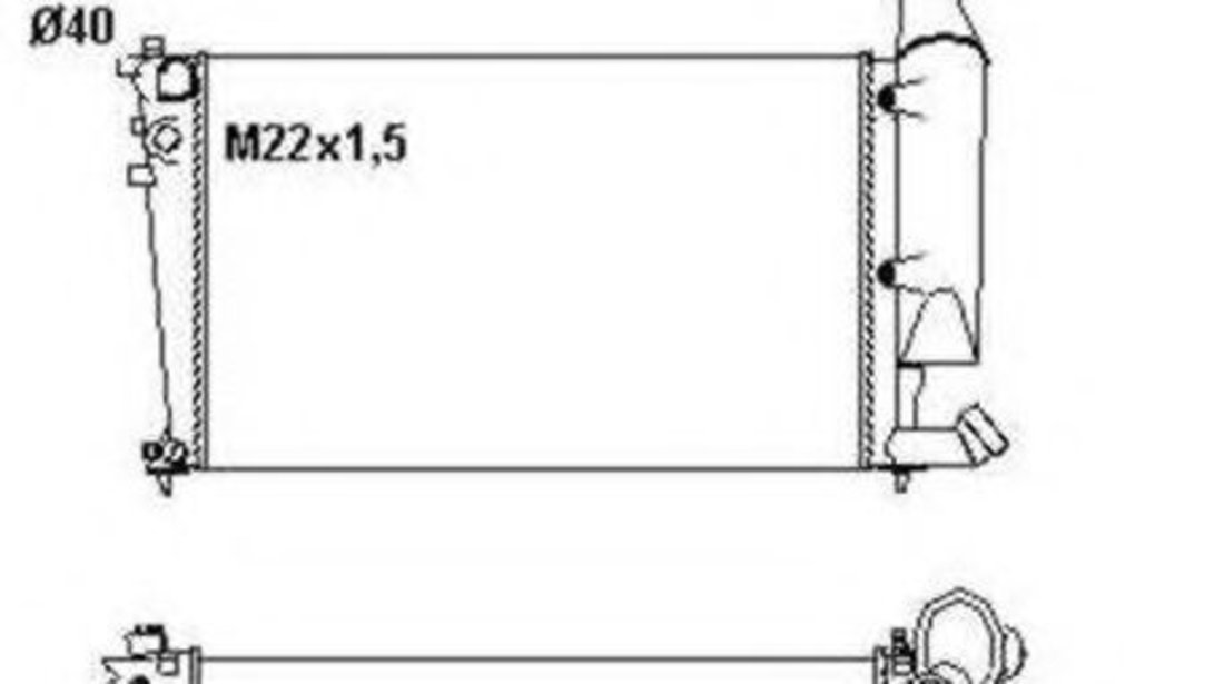 Radiator, racire motor PEUGEOT PARTNER combispace (5F) (1996 - 2012) NRF 54677 piesa NOUA