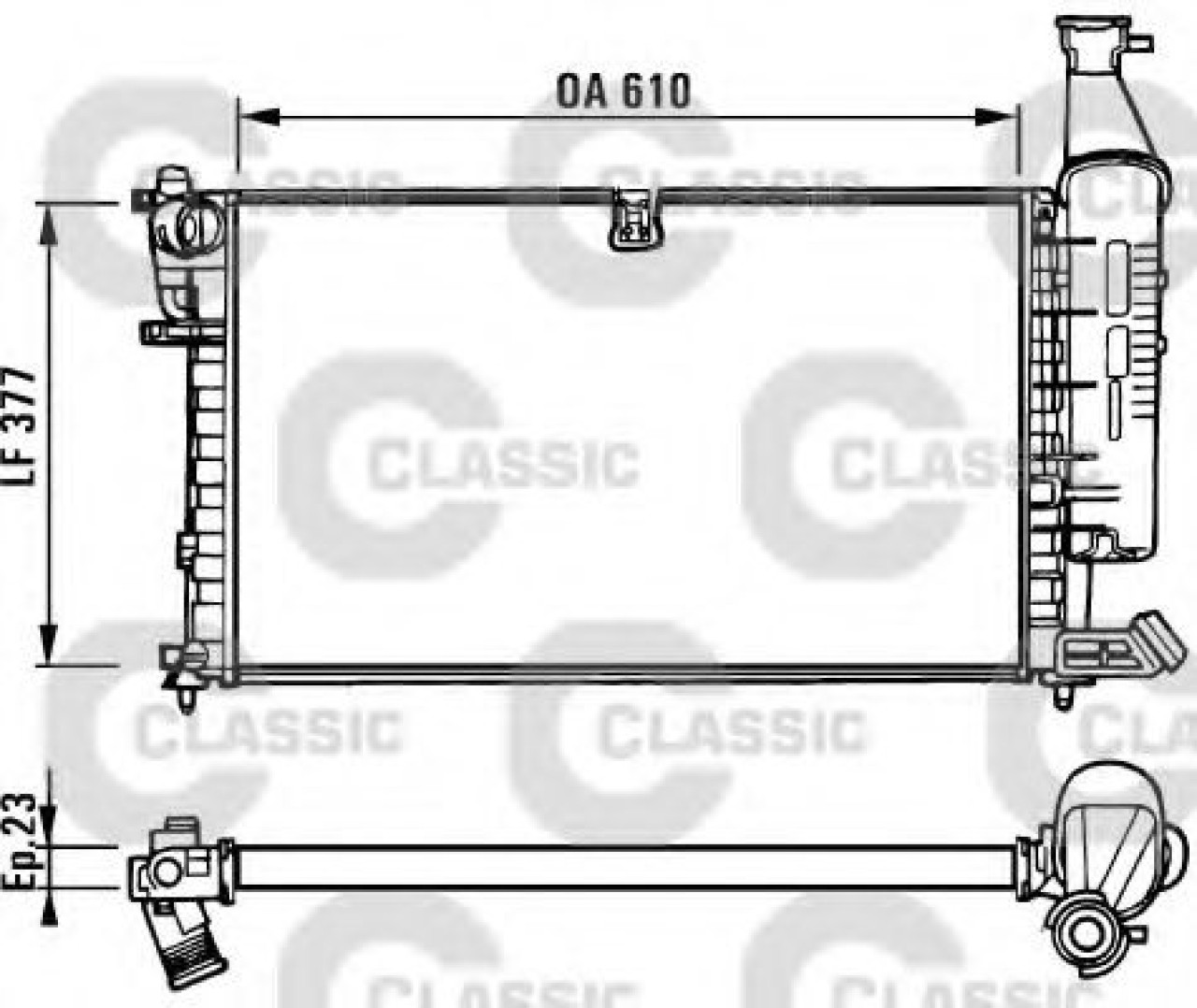 Radiator, racire motor PEUGEOT PARTNER combispace (5F) (1996 - 2012) VALEO 231296 piesa NOUA