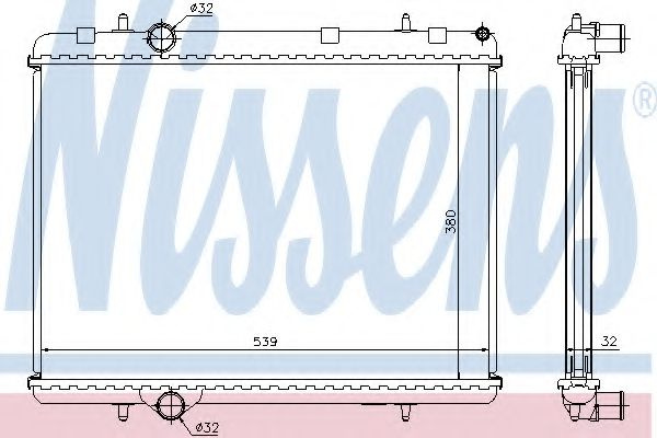 Radiator, racire motor PEUGEOT PARTNER combispace (5F) (1996 - 2012) NISSENS 636006 piesa NOUA