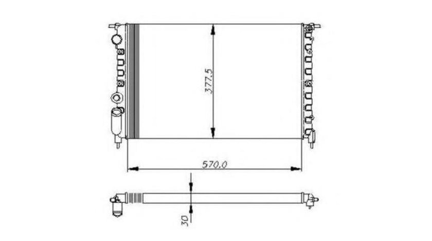 Radiator, racire motor Renault 19 Mk II Cabriolet (D53_, 853_) 1992-2001 #2 01093060