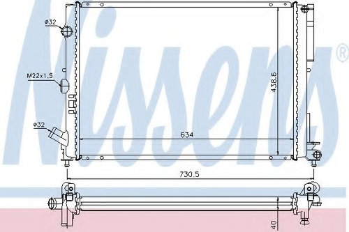 Radiator, racire motor RENAULT AVANTIME (DE0_) (2001 - 2003) NISSENS 63851A piesa NOUA