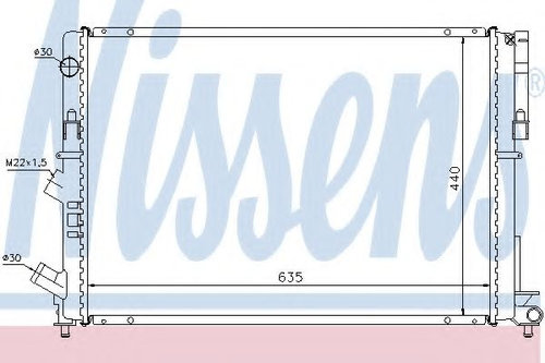 Radiator, racire motor RENAULT ESPACE III (JE0) (1996 - 2002) NISSENS 63838 piesa NOUA