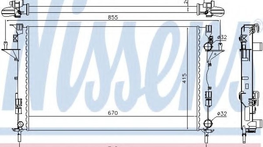 Radiator, racire motor RENAULT ESPACE IV (JK0/1) (2002 - 2015) NISSENS 63813 piesa NOUA