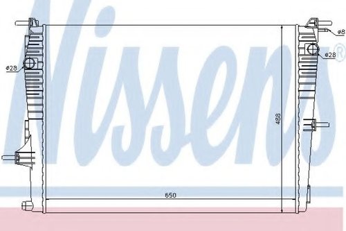 Radiator, racire motor RENAULT FLUENCE (L30) (2010 - 2016) NISSENS 637606 piesa NOUA