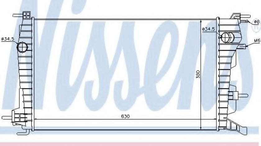 Radiator, racire motor RENAULT FLUENCE (L30) (2010 - 2016) NISSENS 637616 piesa NOUA