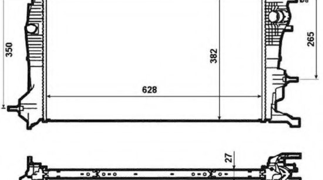 Radiator, racire motor RENAULT GRAND SCENIC III (JZ0/1) (2009 - 2016) NRF 53963 piesa NOUA