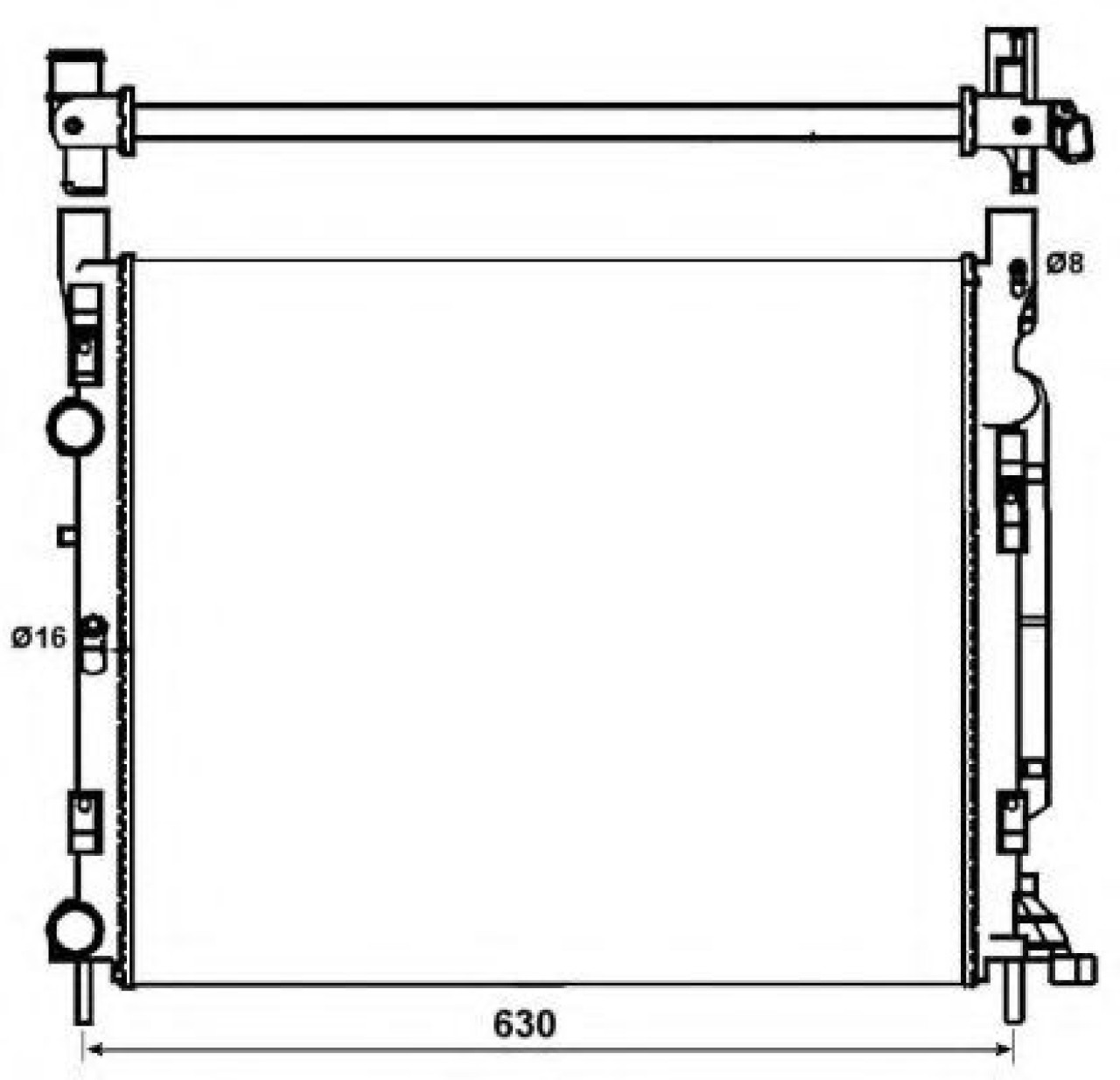 Radiator, racire motor RENAULT KANGOO BE BOP (KW0/1) (2009 - 2016) NRF 53002 piesa NOUA