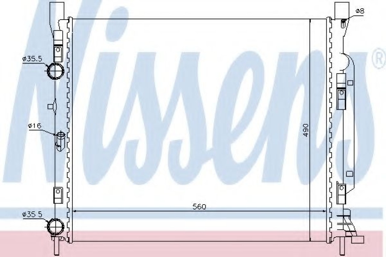 Radiator, racire motor RENAULT KANGOO BE BOP (KW0/1) (2009 - 2016) NISSENS 637623 piesa NOUA
