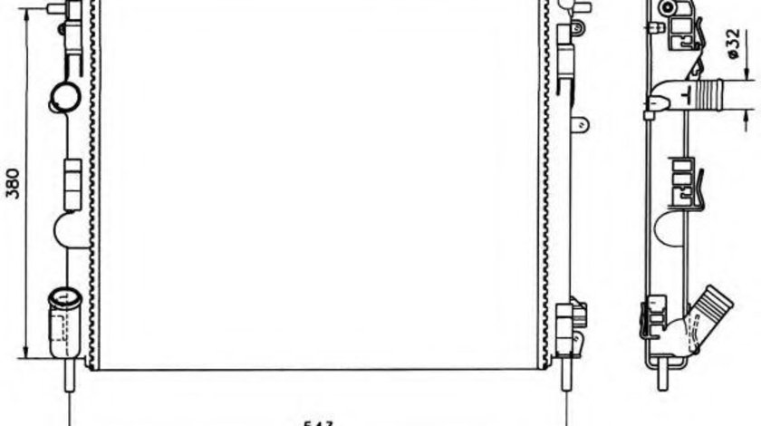 Radiator, racire motor RENAULT KANGOO Express (FC0/1) (1997 - 2007) NRF 58148 piesa NOUA