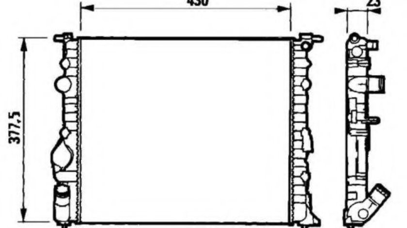 Radiator, racire motor RENAULT KANGOO Express (FC0/1) (1997 - 2007) NRF 58192 piesa NOUA