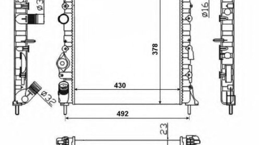 Radiator, racire motor RENAULT KANGOO Express (FC0/1) (1997 - 2007) NRF 58023 piesa NOUA