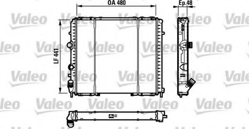 Radiator, racire motor RENAULT KANGOO Express (FC0/1) (1997 - 2007) VALEO 732072 piesa NOUA