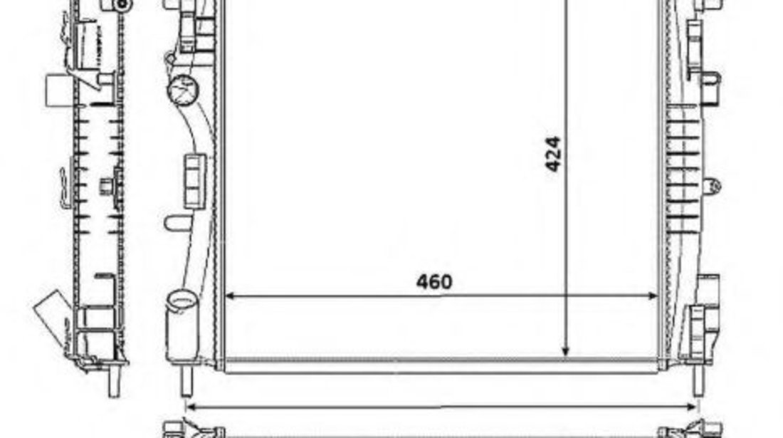 Radiator, racire motor RENAULT KANGOO Express (FC0/1) (1997 - 2007) NRF 53938 piesa NOUA