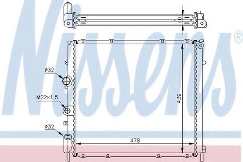 Radiator, racire motor RENAULT KANGOO (KC0/1) (1997 - 2007) NISSENS 63854A piesa NOUA