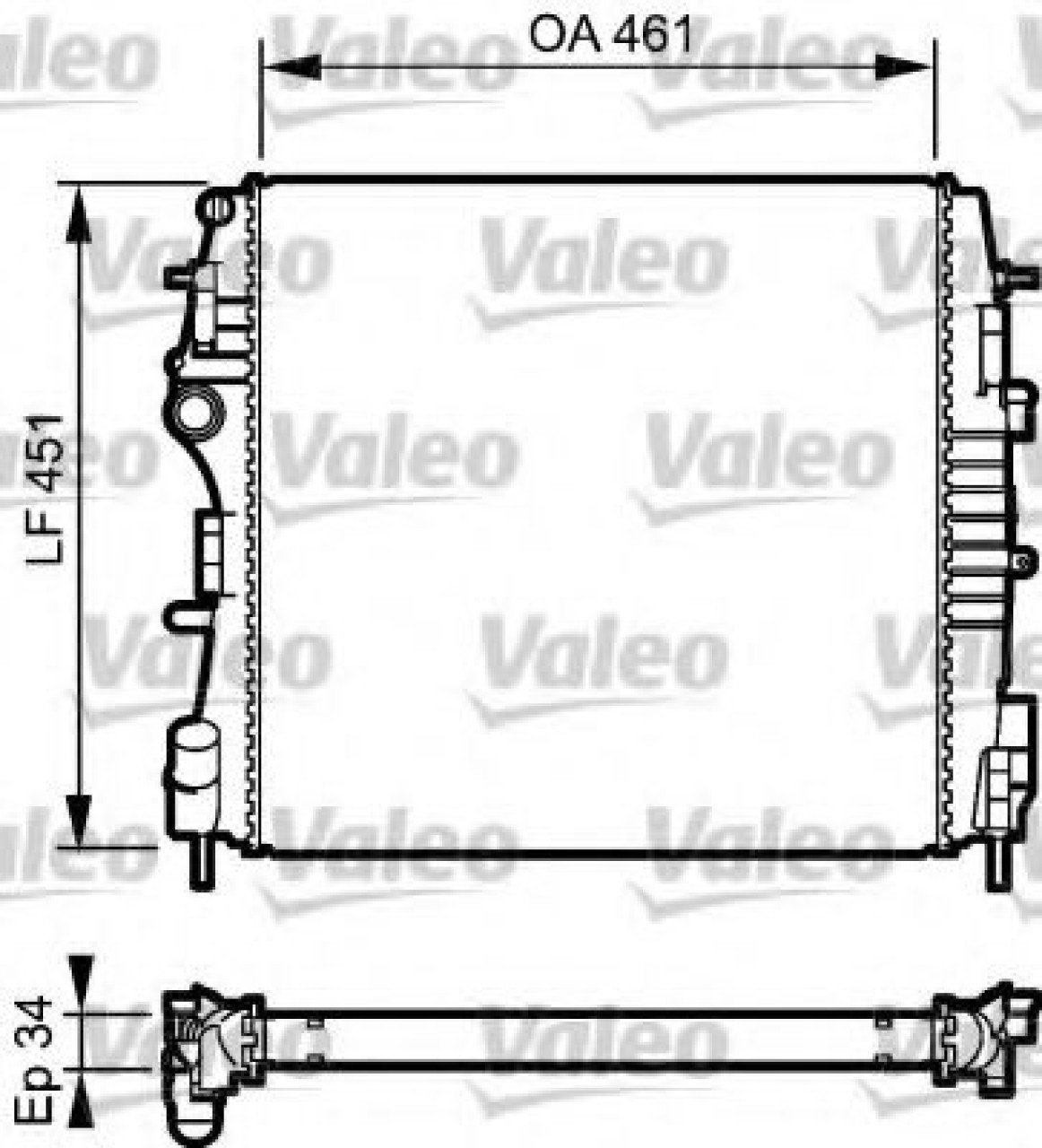 Radiator, racire motor RENAULT KANGOO (KC0/1) (1997 - 2007) VALEO 734922 piesa NOUA