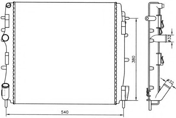 Radiator, racire motor RENAULT KANGOO (KC0/1) (1997 - 2007) NRF 58316 piesa NOUA