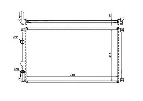 Radiator, racire motor RENAULT MASTER II platou / sasiu (ED/HD/UD) (1998 - 2010) NRF 58321 piesa NOU...
