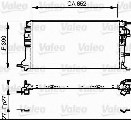 Radiator, racire motor RENAULT MEGANE III Cupe (DZ0/1) (2008 - 2016) VALEO 735182 piesa NOUA