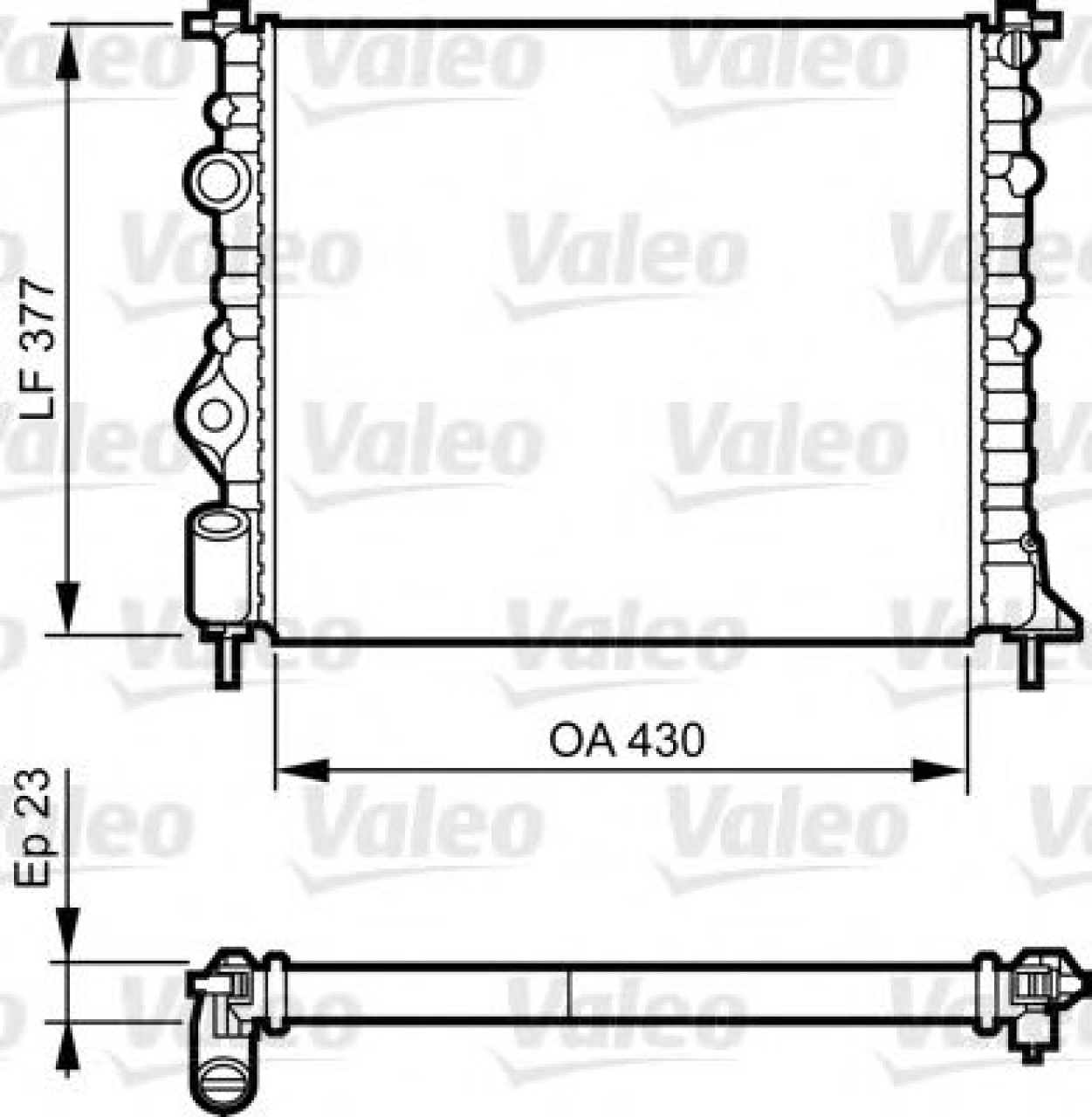 Radiator, racire motor RENAULT SCENIC I (JA0/1) (1999 - 2003) VALEO 731378 piesa NOUA