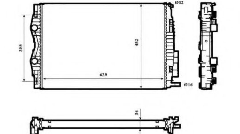 Radiator, racire motor RENAULT SCENIC II (JM0/1) (2003 - 2009) NRF 53843 piesa NOUA