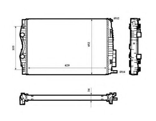 Radiator, racire motor RENAULT SCENIC II (JM0/1) (2003 - 2009) NRF 53843 piesa NOUA