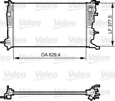 Radiator, racire motor RENAULT SCENIC III (JZ0/1) (2009 - 2016) VALEO 735607 piesa NOUA