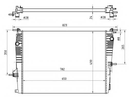 Radiator, racire motor RENAULT SCENIC III (JZ0/1) (2009 - 2016) NRF 53965 piesa NOUA