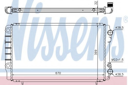 Radiator, racire motor RENAULT TRAFIC I bus (TXW) (1989 - 2001) NISSENS 63912A piesa NOUA