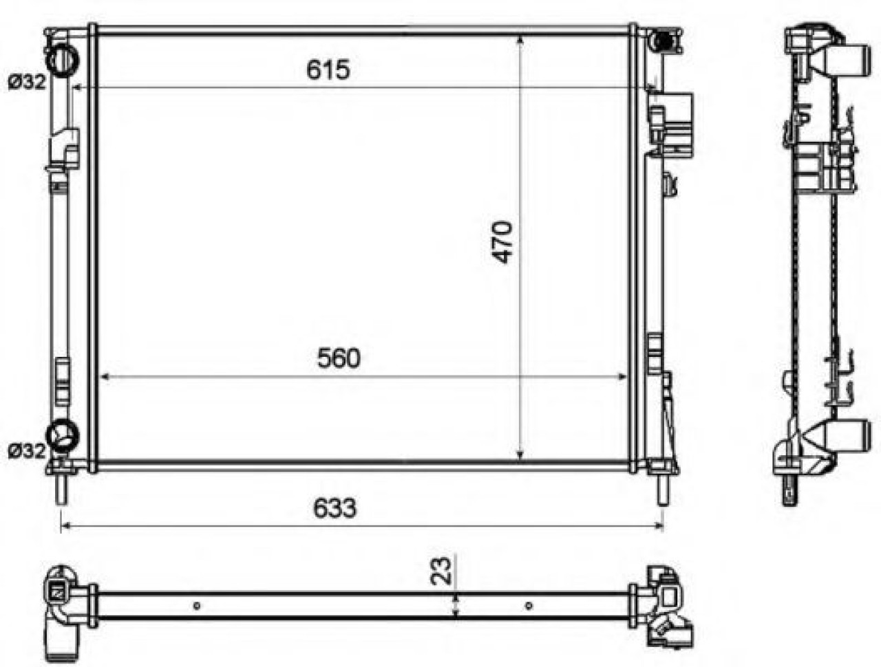 Radiator, racire motor RENAULT TRAFIC II platou / sasiu (EL) (2001 - 2014) NRF 58333 piesa NOUA