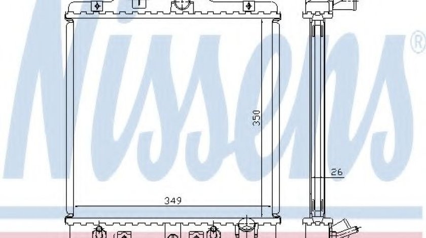 Radiator, racire motor ROVER 45 (RT) (2000 - 2005) NISSENS 633081 piesa NOUA