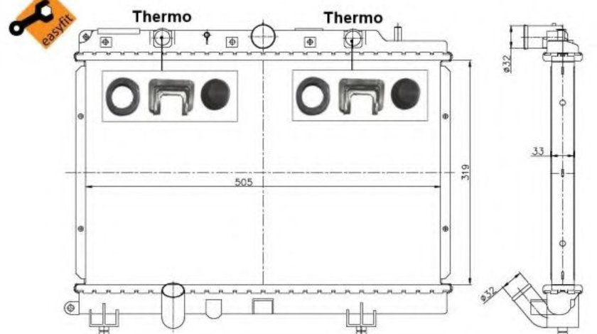 Radiator, racire motor ROVER STREETWISE (2003 - 2005) NRF 55307 piesa NOUA