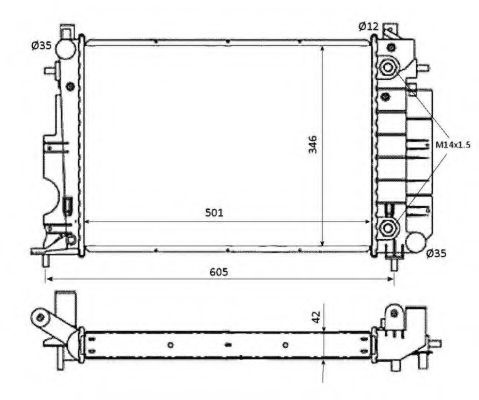 Radiator, racire motor SAAB 9-3 (YS3D) (1998 - 2003) NRF 53873 piesa NOUA
