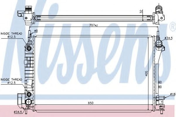 Radiator, racire motor SAAB 9-3 (YS3F) (2002 - 2016) NISSENS 630703 piesa NOUA