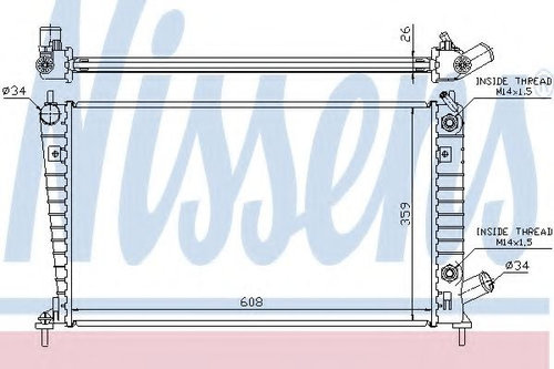 Radiator, racire motor SAAB 9-5 Combi (YS3E) (1998 - 2009) NISSENS 68001A piesa NOUA