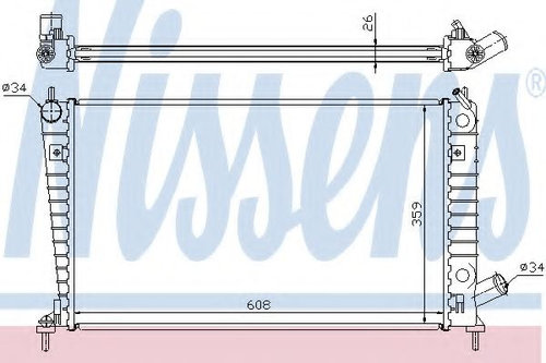 Radiator, racire motor SAAB 9-5 Combi (YS3E) (1998 - 2009) NISSENS 68000A piesa NOUA